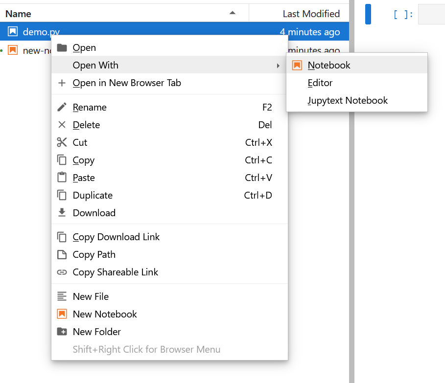 Files with notebook icons